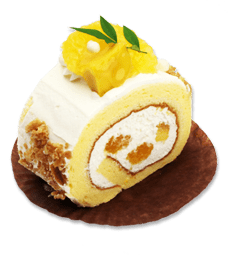夏みかんとマンゴーのロールケーキ(カット)